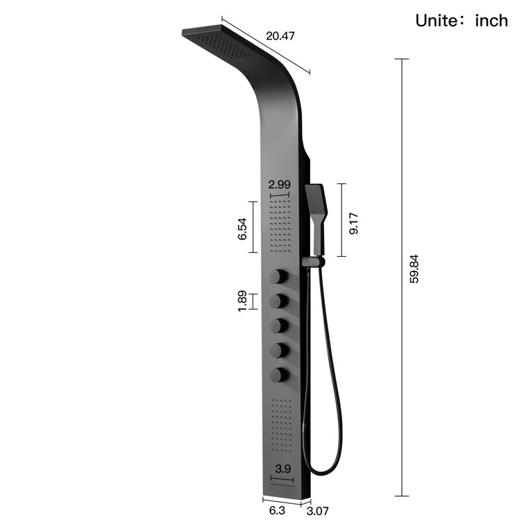 59.84'' Shower Panel with Fixed Shower Head