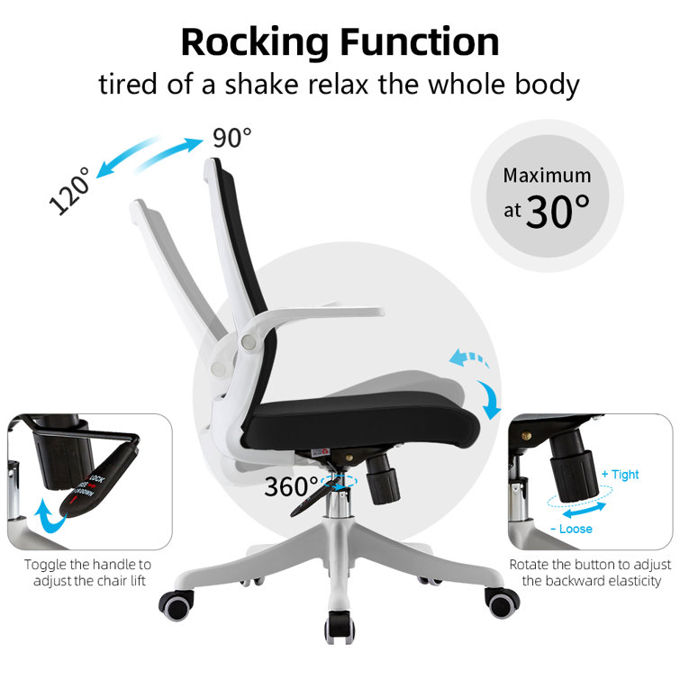 Modern Ergonomic Executive Mesh Office Chair with Adjustable Arms, Black