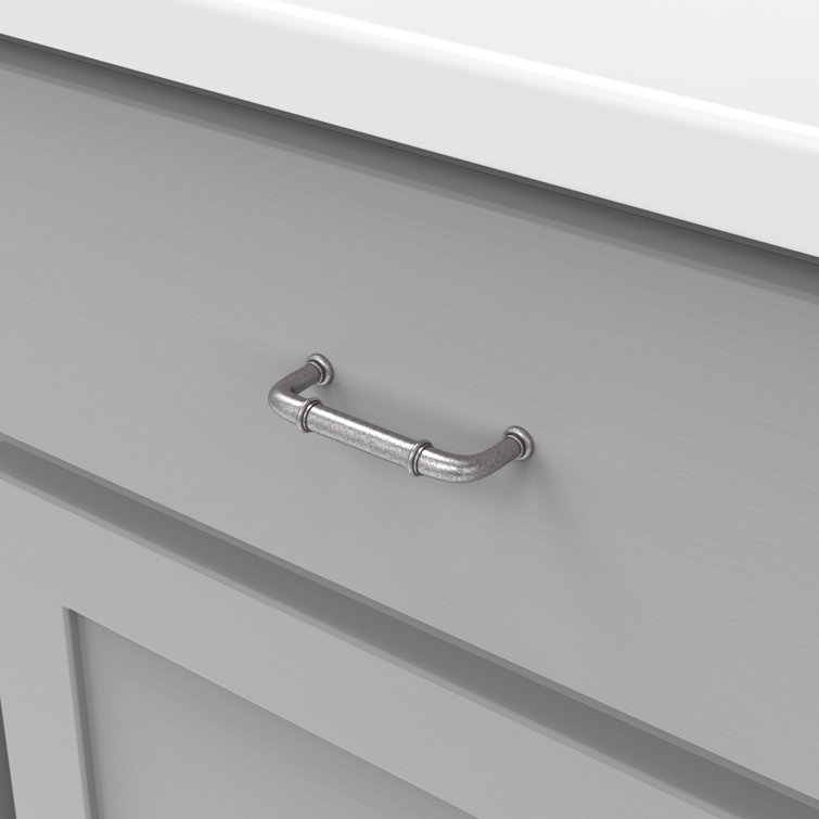 Cottage Black Nickel Rectangular Cabinet Pulls with Mounting Hardware