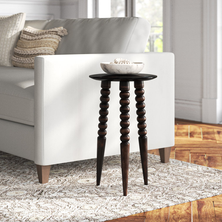 Lessing 71'' Round Solid Wood Tripod Accent Table