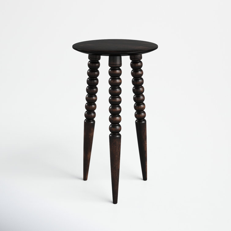 Lessing 71'' Round Solid Wood Tripod Accent Table