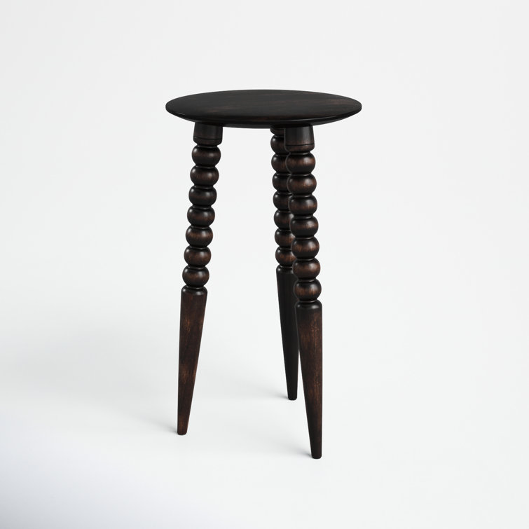Lessing 71'' Round Solid Wood Tripod Accent Table