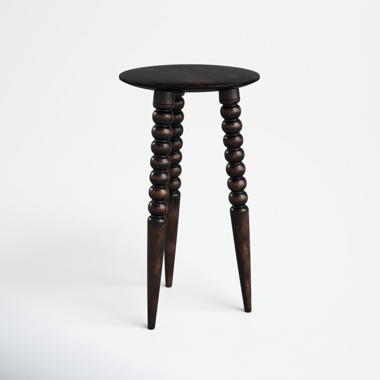 Lessing 71'' Round Solid Wood Tripod Accent Table