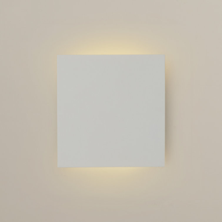 Angled Plane Textured White 8" Dimmable LED Sconce