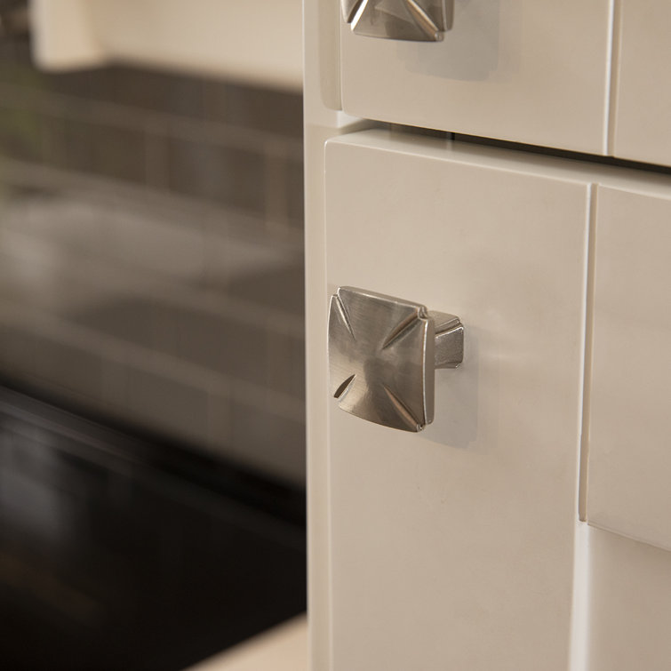 Satin Nickel Square Cabinet Knob with Sleek Design