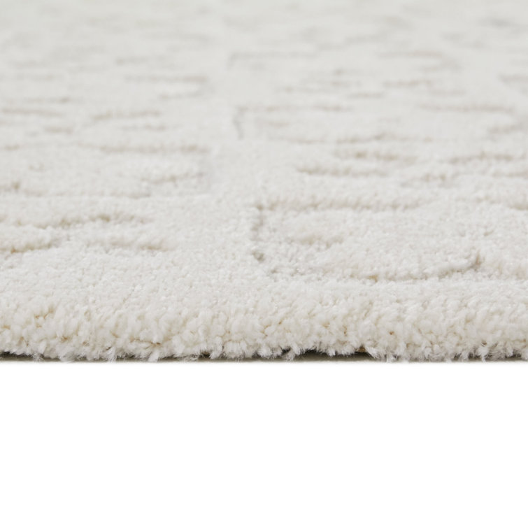 Gray and Off-White Rectangular Synthetic Kids' Rug