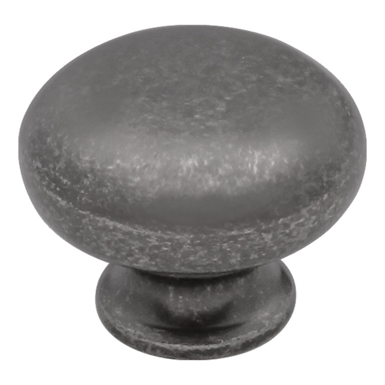 Stainless Steel Round Mushroom Cabinet Knob with Mounting Hardware