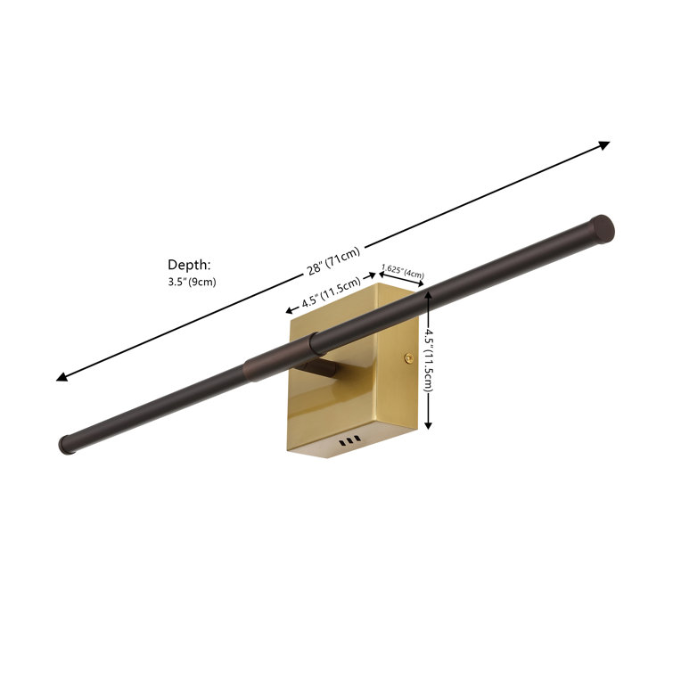 Oil Rubbed Bronze and Brass Gold Dimmable LED Wall Sconce
