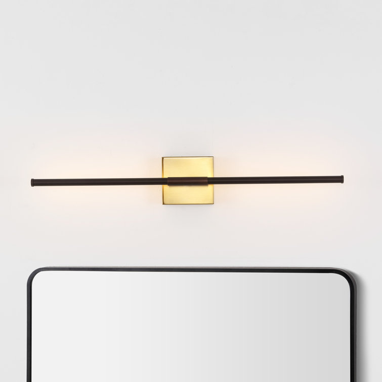 Oil Rubbed Bronze and Brass Gold Dimmable LED Wall Sconce