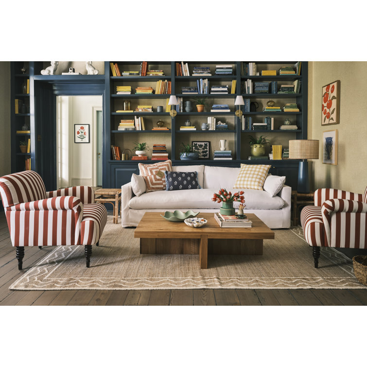 Natural Oak Rectangular Solid Wood Coffee Table