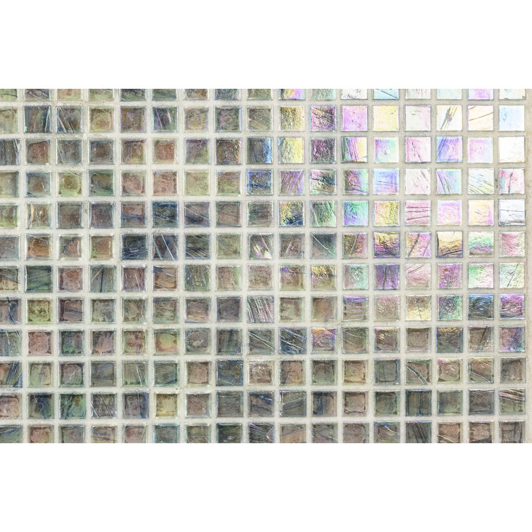 Zephyr Polished Blue Glass Mosaic Wall and Floor Tile