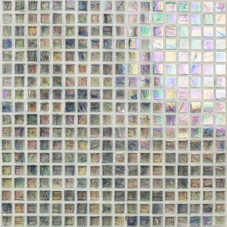 Zephyr Polished Blue Glass Mosaic Wall and Floor Tile