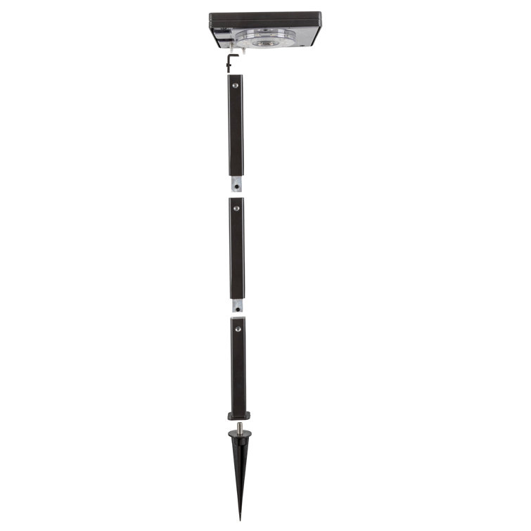 Black Solar LED Pathway Lights with Dual Color Options, 2-Pack
