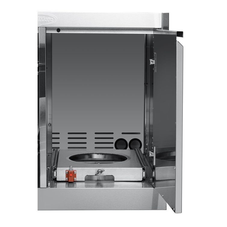 32 in. Stainless Steel Outdoor BBQ Cabinet with Drawers and Gas Tank Storage