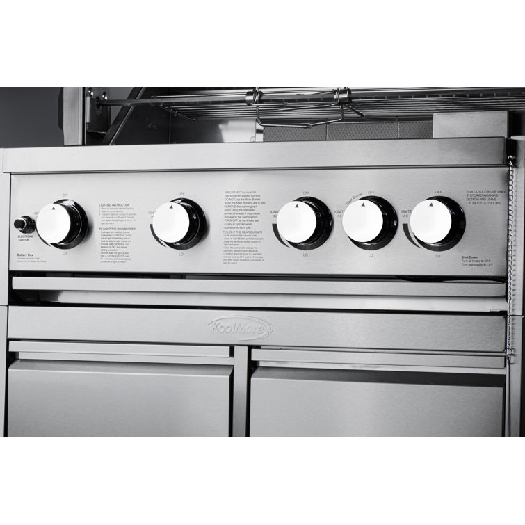 32 in. Stainless Steel Outdoor BBQ Cabinet with Drawers and Gas Tank Storage