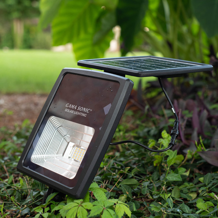 Black Matte Aluminum Solar LED Flood Light with Warm White 2700K