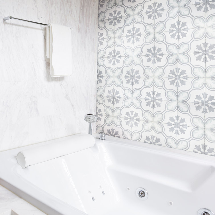 Amberley Mint and Gray Porcelain Floor and Wall Tile, 18" x 18"