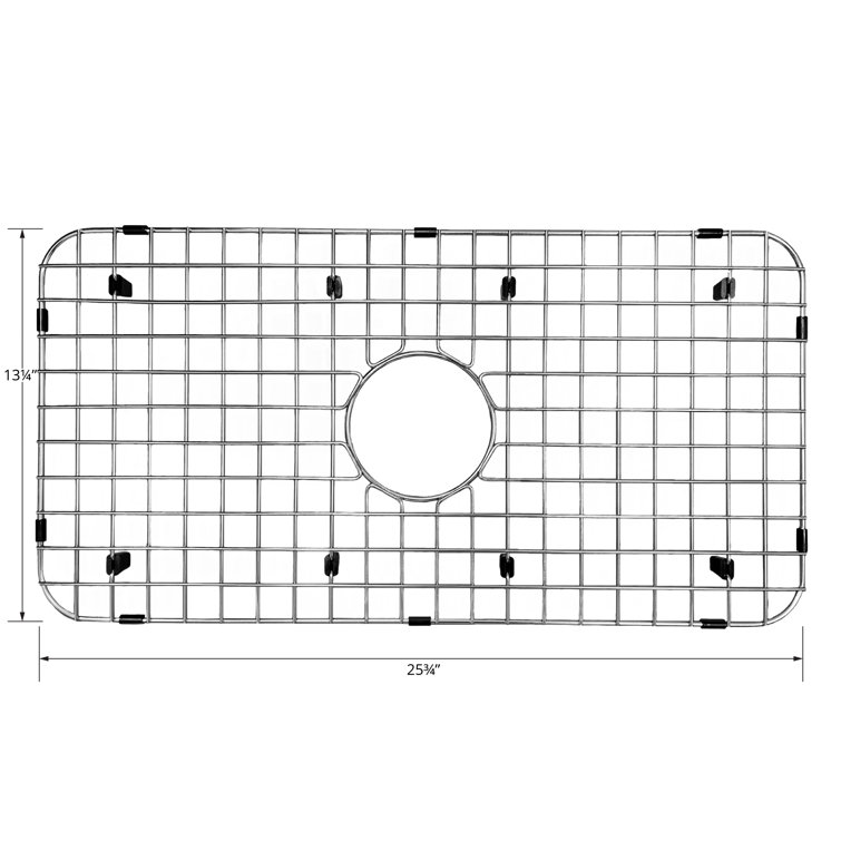 Karran 26" Stainless Steel Sink Grid with Protective Bumpers