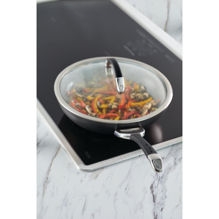 Circulon Symmetry 12" Black Hard-Anodized Nonstick Pan with Lid