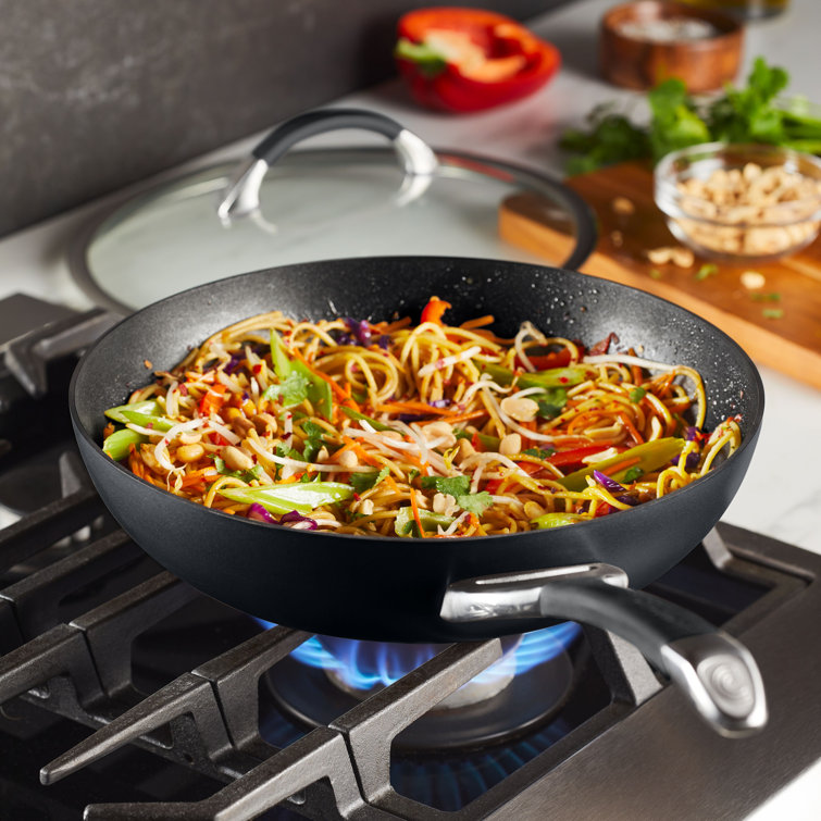 Circulon Symmetry 12" Black Hard-Anodized Nonstick Pan with Lid