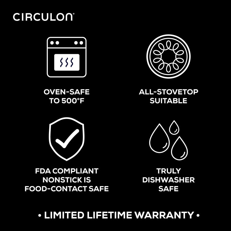 Circulon 12.5-Inch Stainless Steel Nonstick Frying Pan with SteelShield