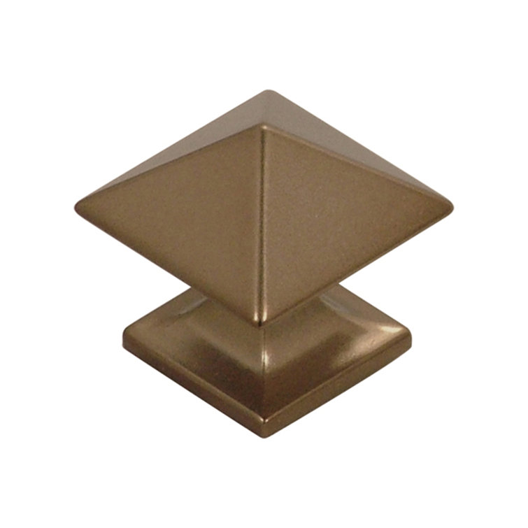 Brushed Nickel Square Geometric Modern Cabinet Knob
