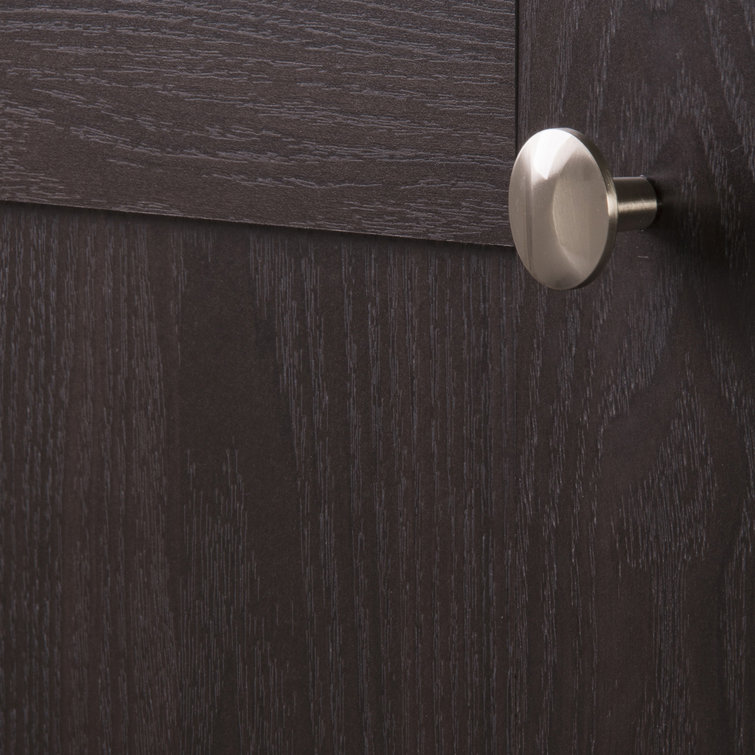 Satin Nickel Round Cabinet Knob with Mounting Hardware