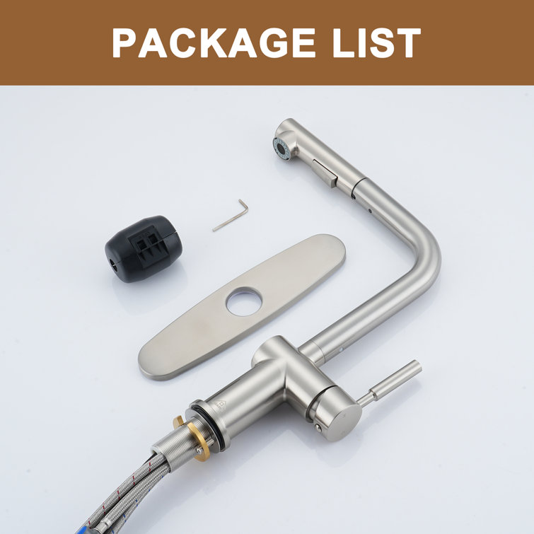 Brushed Nickel Single-Handle Pull-Out Spray Kitchen Faucet