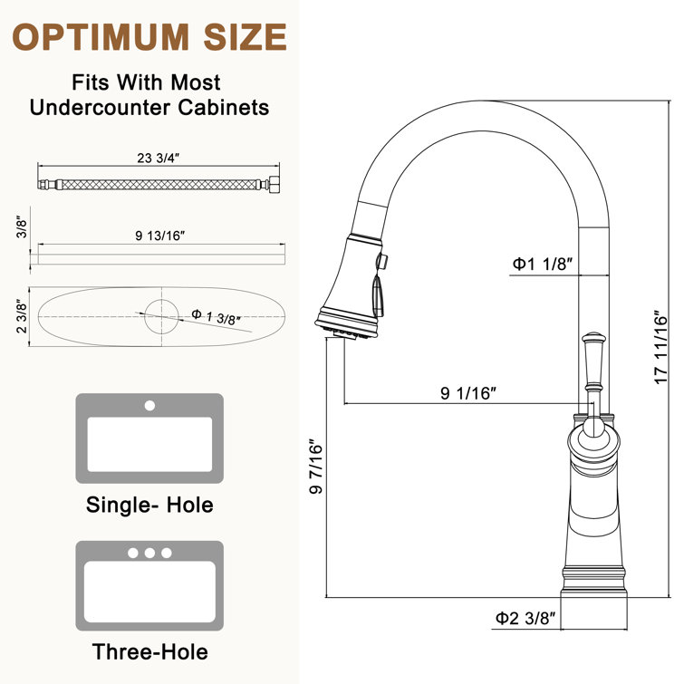 Matte Black Single Handle Pull Down Kitchen Faucet