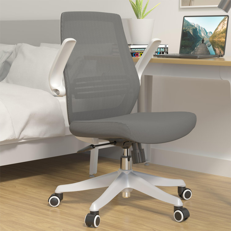 Gray Ergonomic Mesh Swivel Office Chair with Adjustable Arms