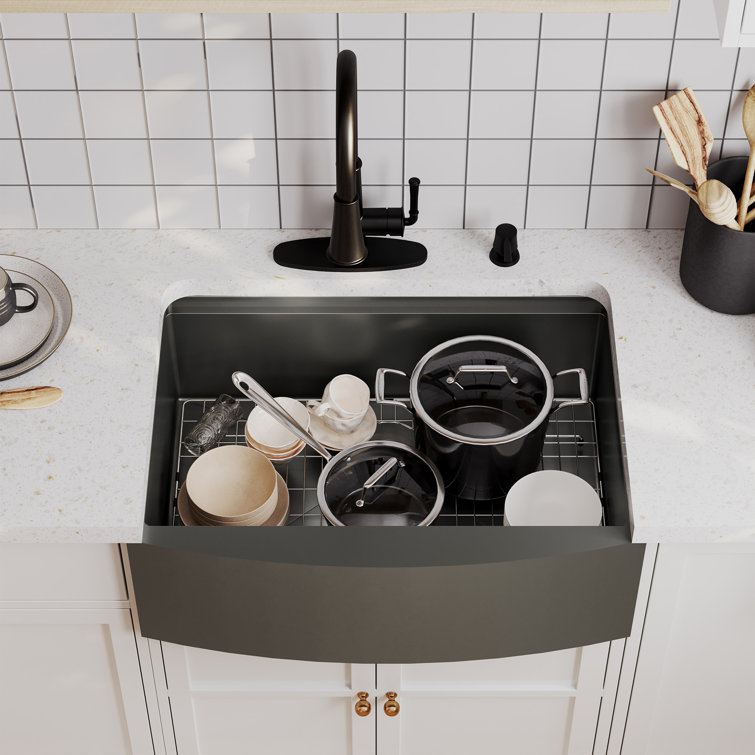 30'' Single Bowl Stainless Steel Farmhouse Kitchen Sink with Accessories