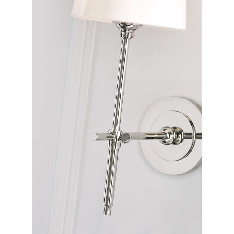 Elegant Outdoor Direct Wired Nickel Wallchiere, 14.5" Height