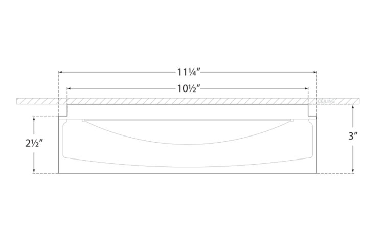 Luxe Matte White Disc 11" LED Flush Mount with White Glass