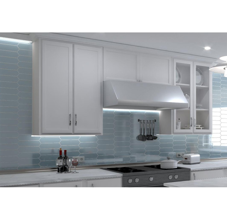 Ergo 3" x 10" Polished Blue Glass Subway Tile