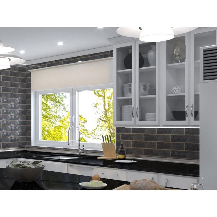 Serenite 4-in x 16-in Black Glazed Porcelain Wall Tile