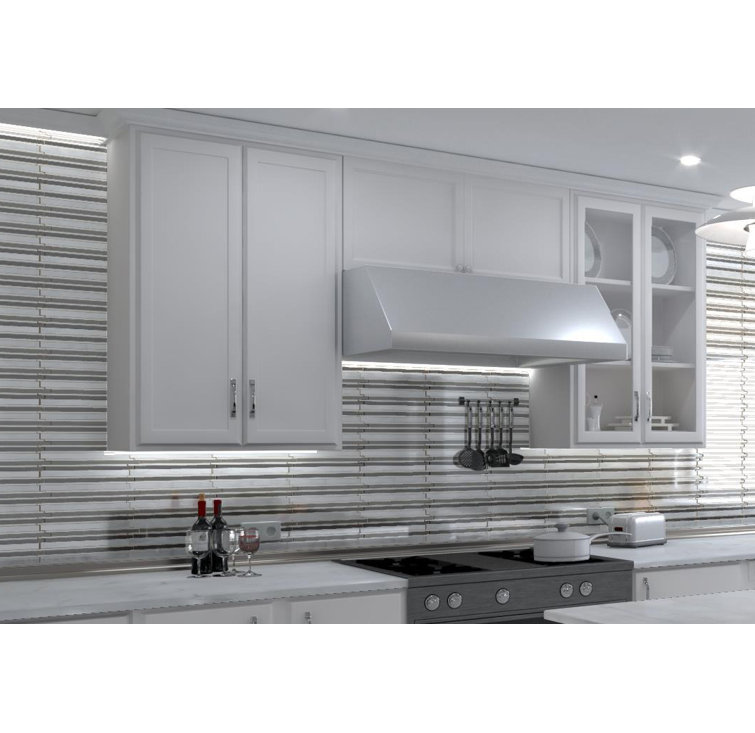 Klein-Bache Brown Aluminum and Glass Brick Mosaic Tile