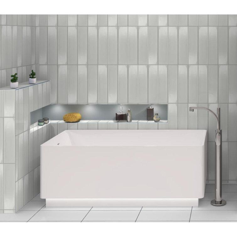 Perfecto-Mirabella 4" x 16" Glossy Blue Ceramic Subway Tile