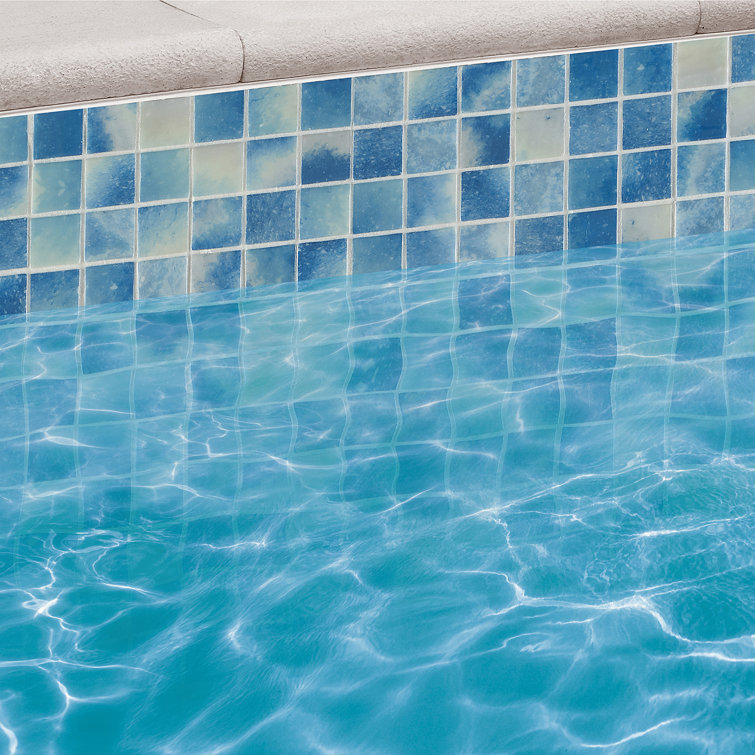 Whirlpool Blue Glass Mosaic Tile for Walls and Floors