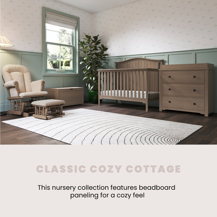Dusty Heather Oak 4-in-1 Convertible Baby Crib