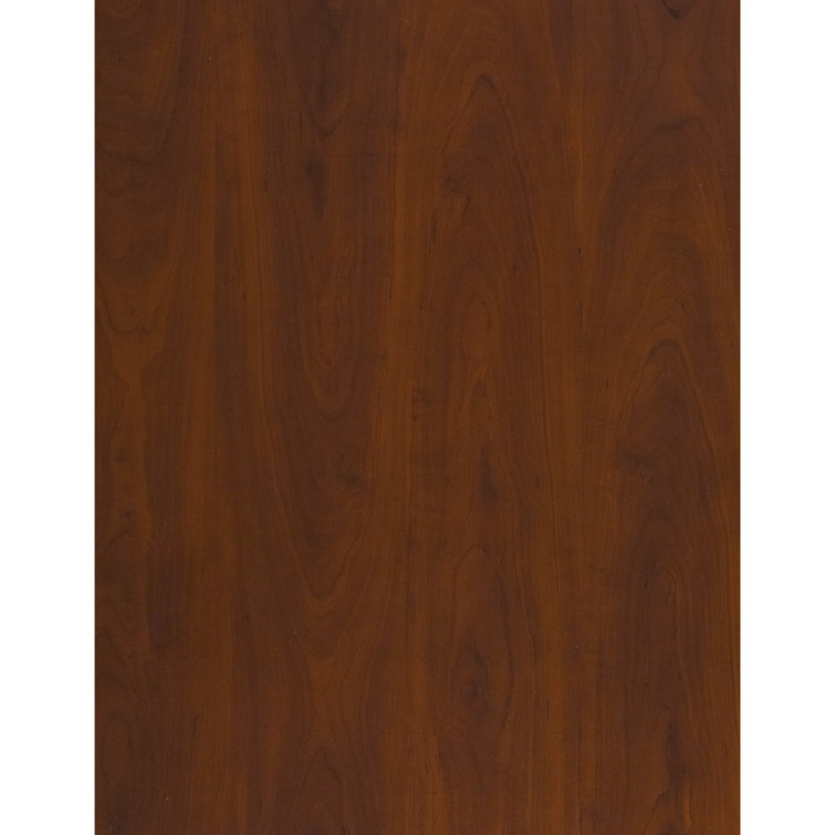 Hansen Cherry Executive Corner Desk with Filing Cabinet and Keyboard Tray