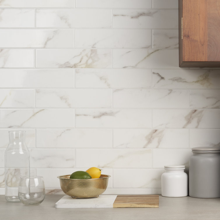 Arsenale Polished Beige Ceramic Subway Wall Tile