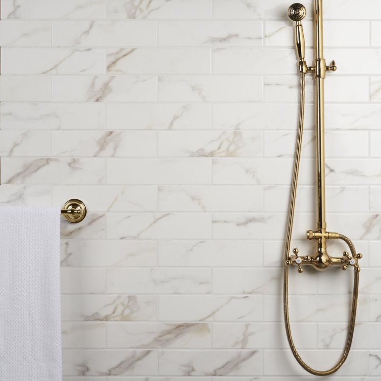 Arsenale Polished Beige Ceramic Subway Wall Tile