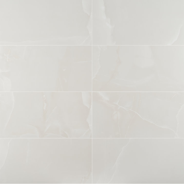 Saroshi Large Format Polished Porcelain Marble Look Tile