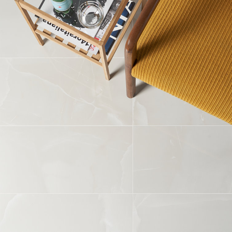 Saroshi Large Format Polished Porcelain Marble Look Tile