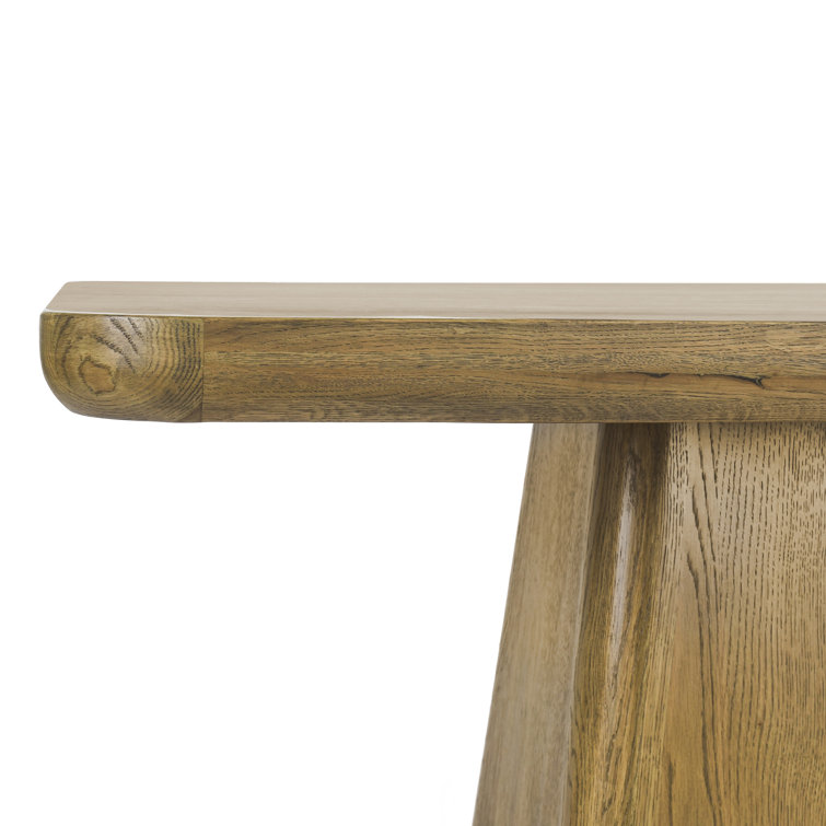 Light Brown Oak Wood 95" Dining Table