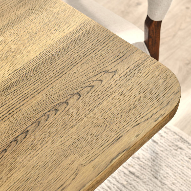 Light Brown Oak Wood 95" Dining Table