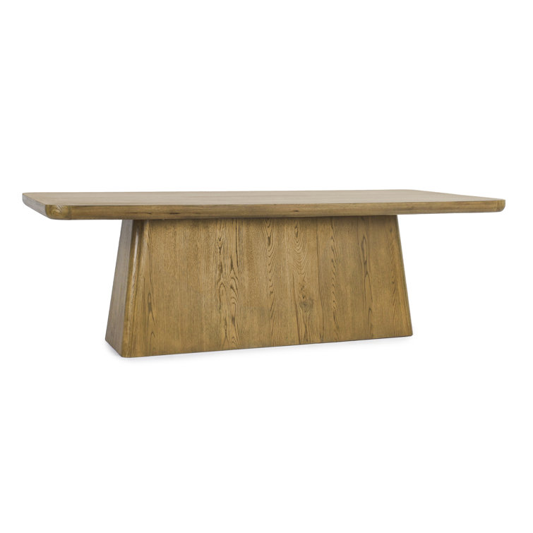 Light Brown Oak Wood 95" Dining Table