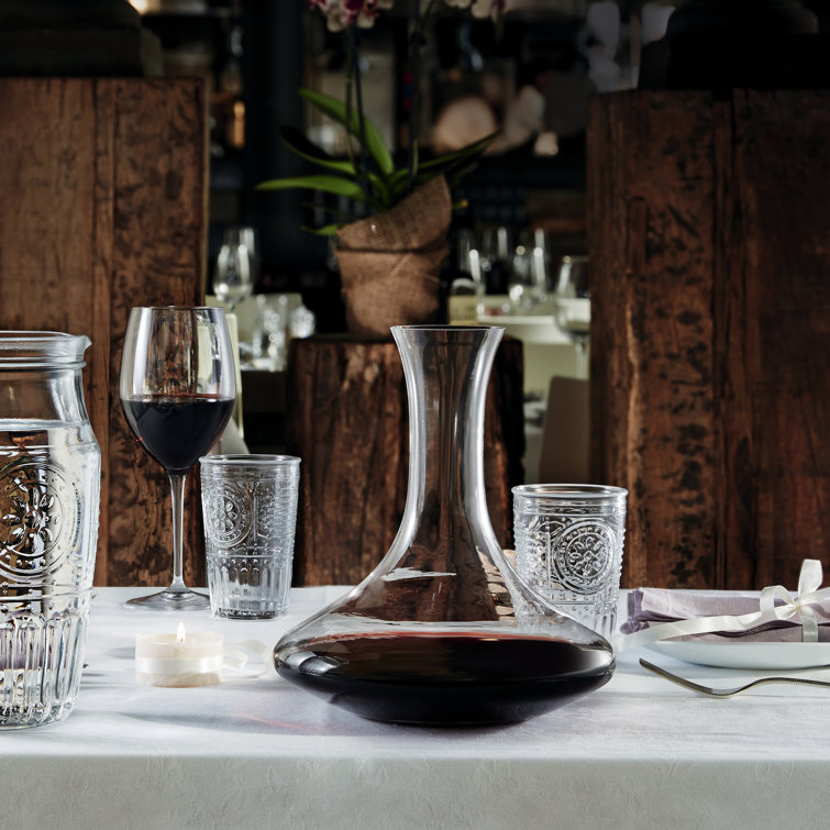 Elegant Clear Glass 65.25 Oz Wine Decanter