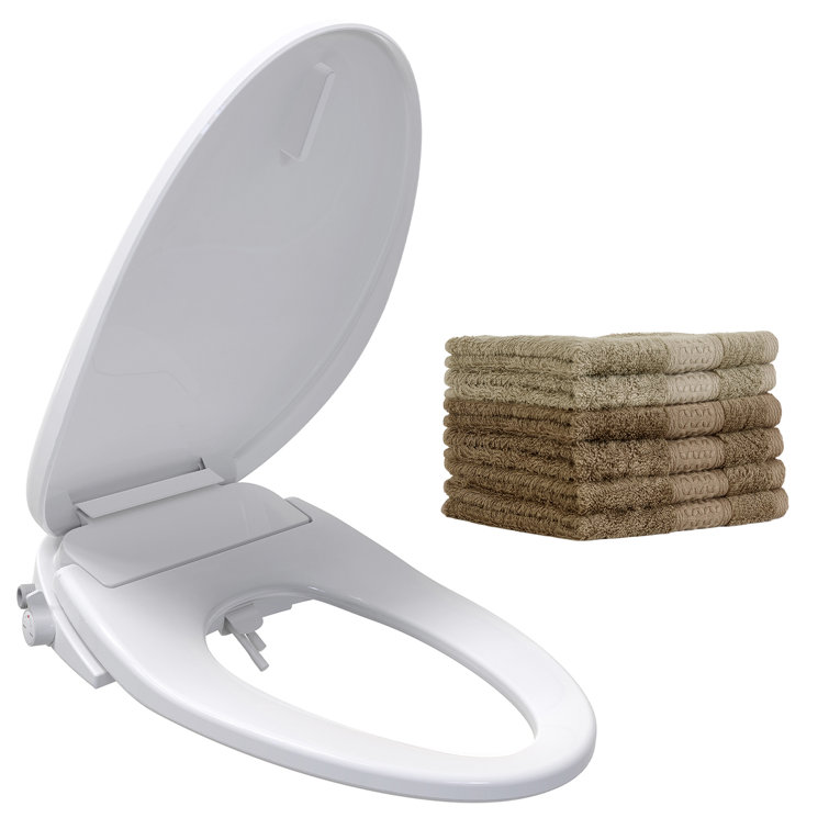 BB-500 White Heated Elongated Smart Bidet Toilet Seat