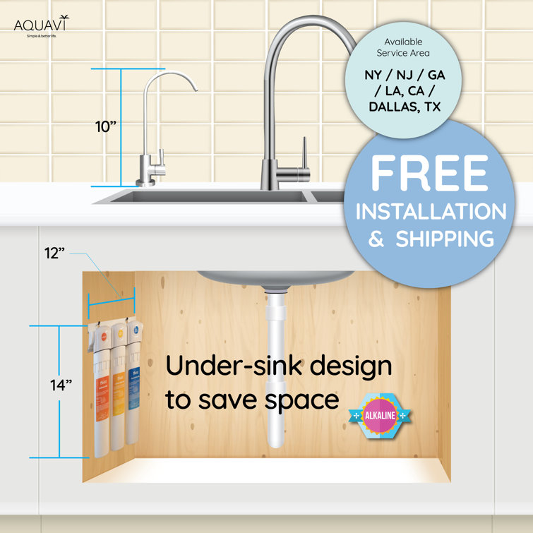 Aquavi Twist 3-Stage White Under-Sink Water Filtration System
